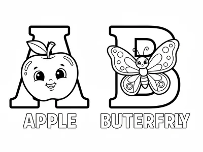 Alphabet coloring pages